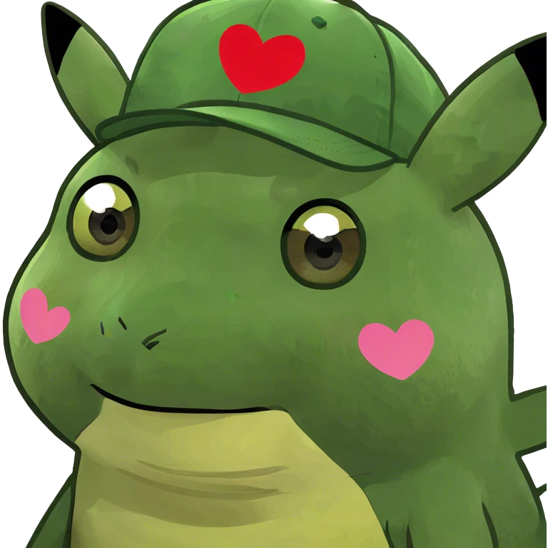 Pikachu face with heart eyes emoji