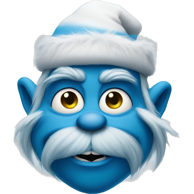 Blue Grinch Smirking emoji