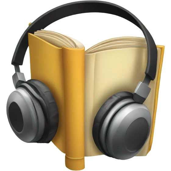 book and headphones emoji