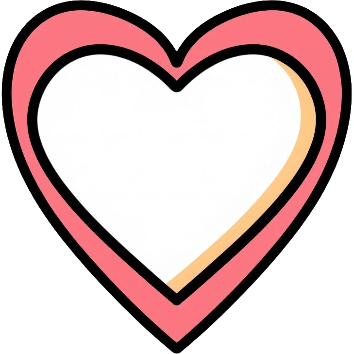 heart shaped clip, office supply emoji