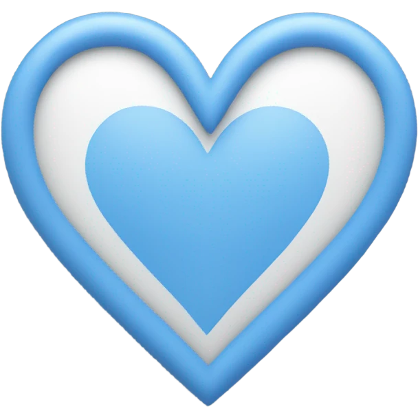 Heart white blue black emoji