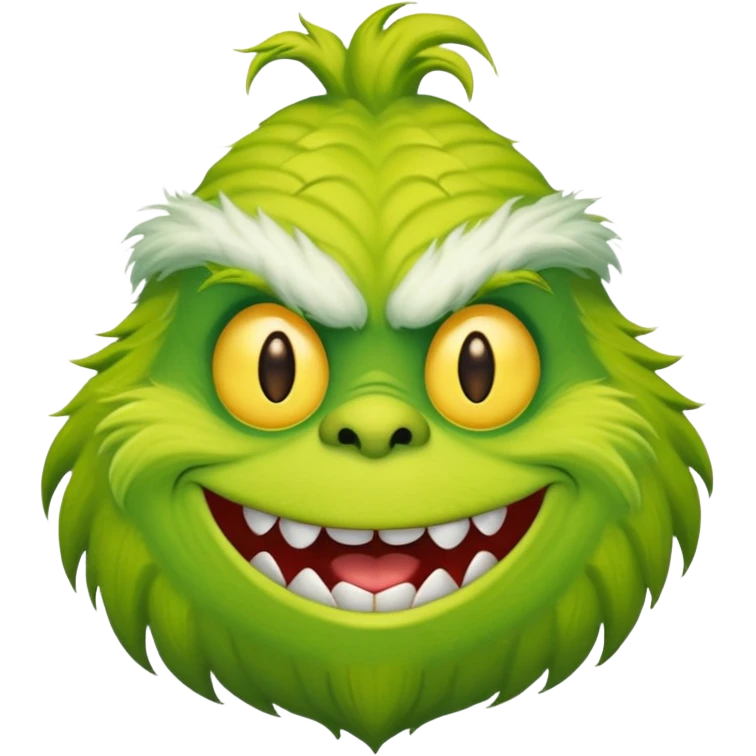 Grinch like monster emoji