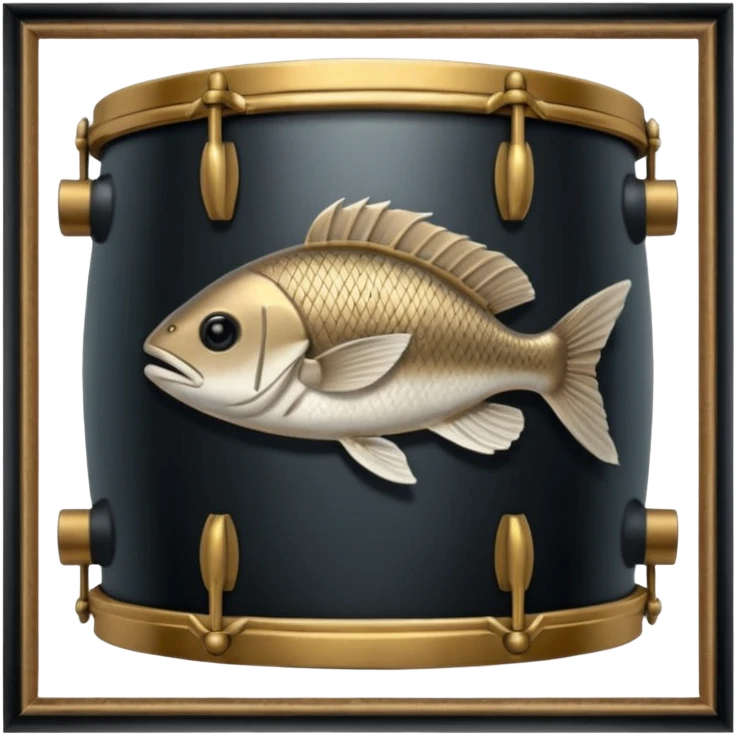 Black drum napoleonic emoji