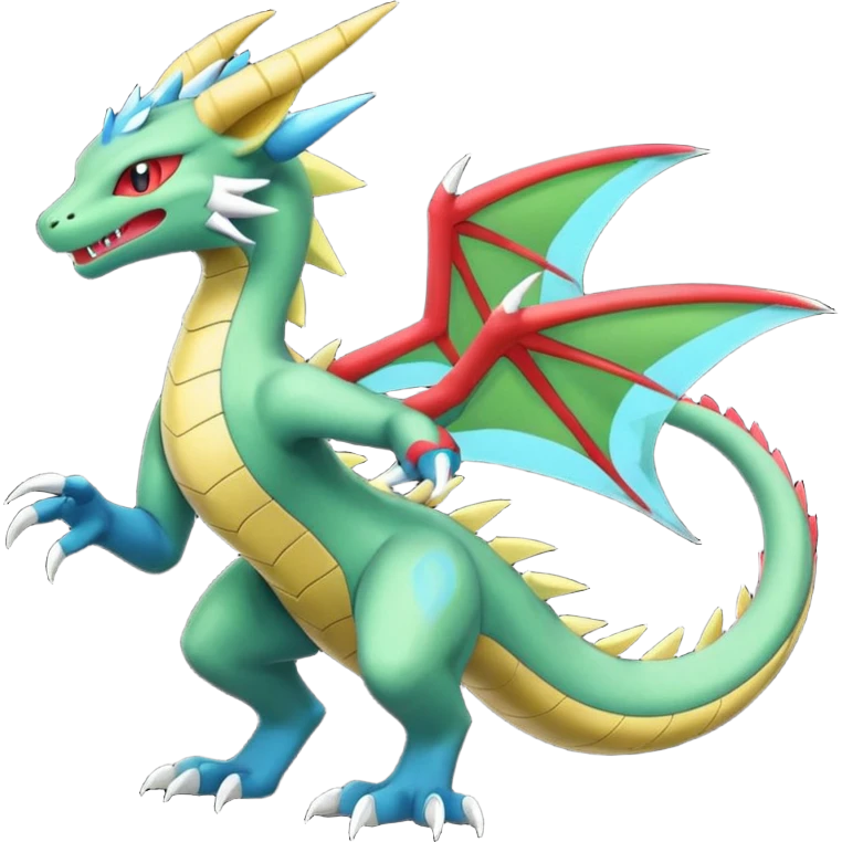 Zeraora-Flygon-Salamence-fusion (full body) emoji