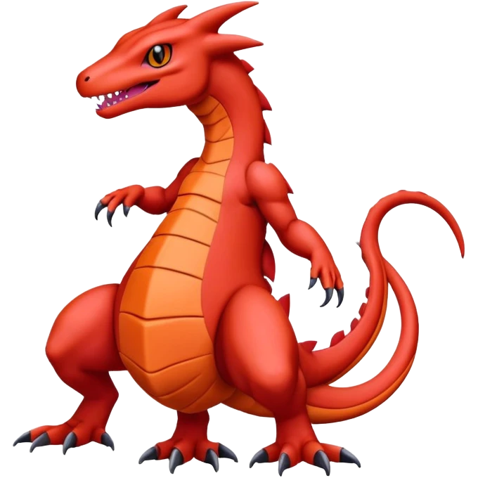  Cute Guilmon-Salandit-Salazzle-Fakémon-hybrid-creature (full body)  emoji