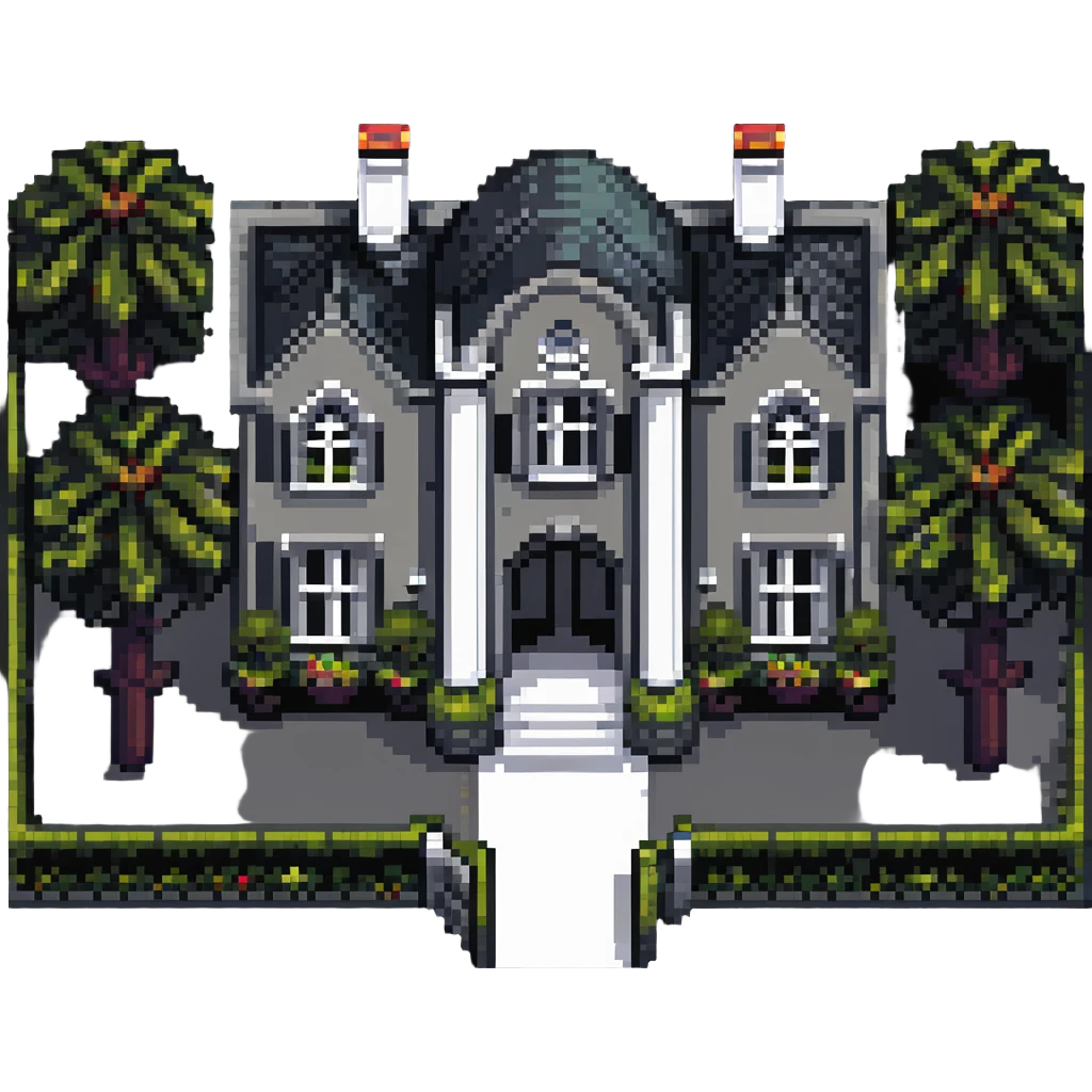 large mansion with garden emoji