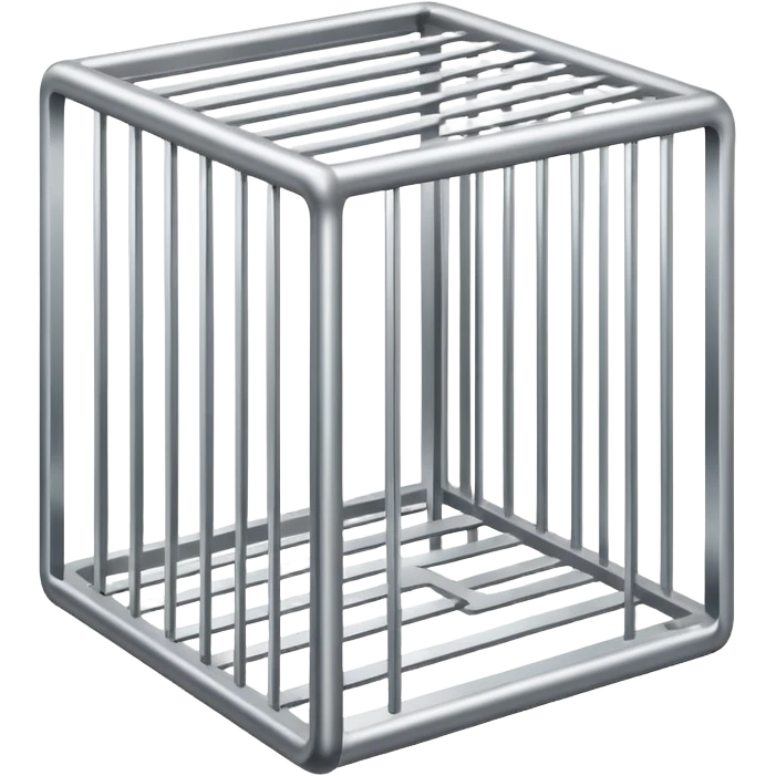 simple cage thin bars straight square surface emoji