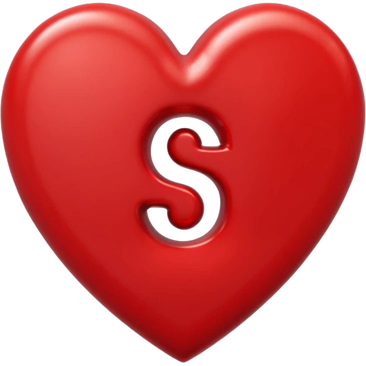 The Letter S in a Heart emoji