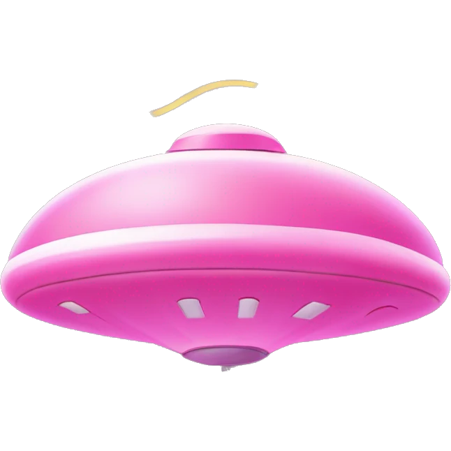 Pink UFO with "Mawari" written on it
 Flying at great speed Mawariと書かれている emoji