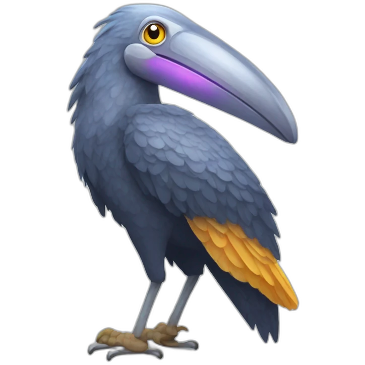 A cosmic galaxy starlight shoebill emoji