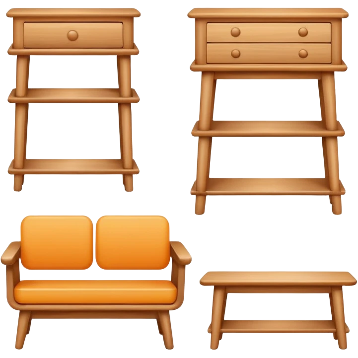 set of furniture emoji