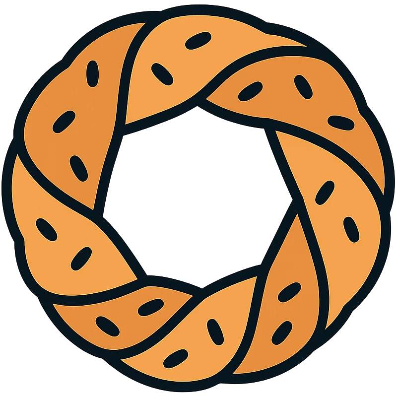 color outline icon of simit emoji