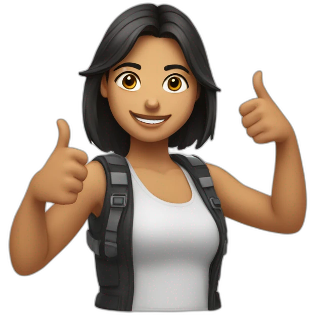 Mia khaliffa giving thumbs up emoji
