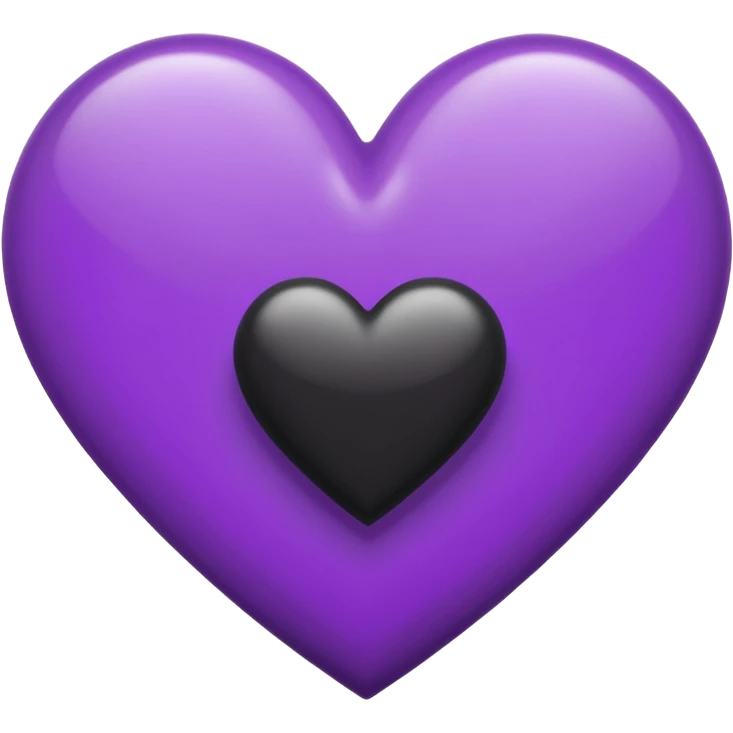 Half Black & Half Purple Hearts emoji