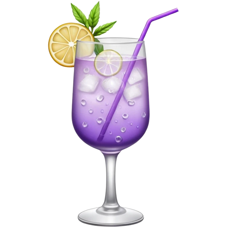 Cocktail light purple with high glass emoji