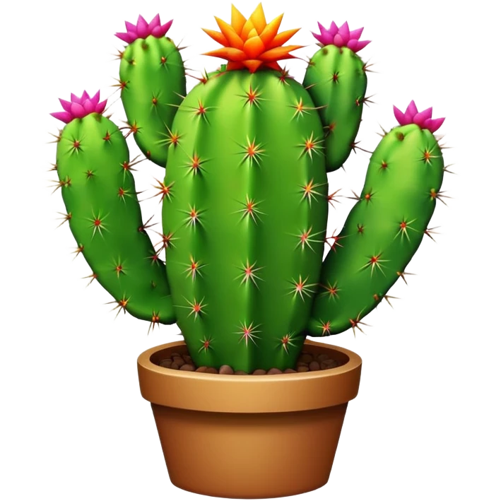 Un cactus multicolore  emoji