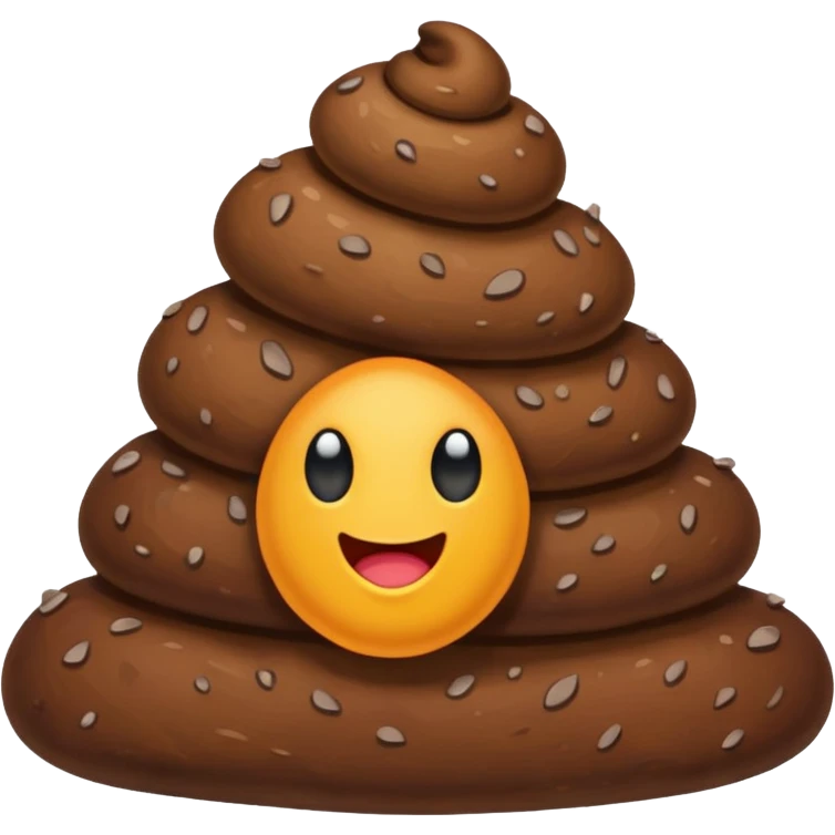 poop throwing rainbow emoji