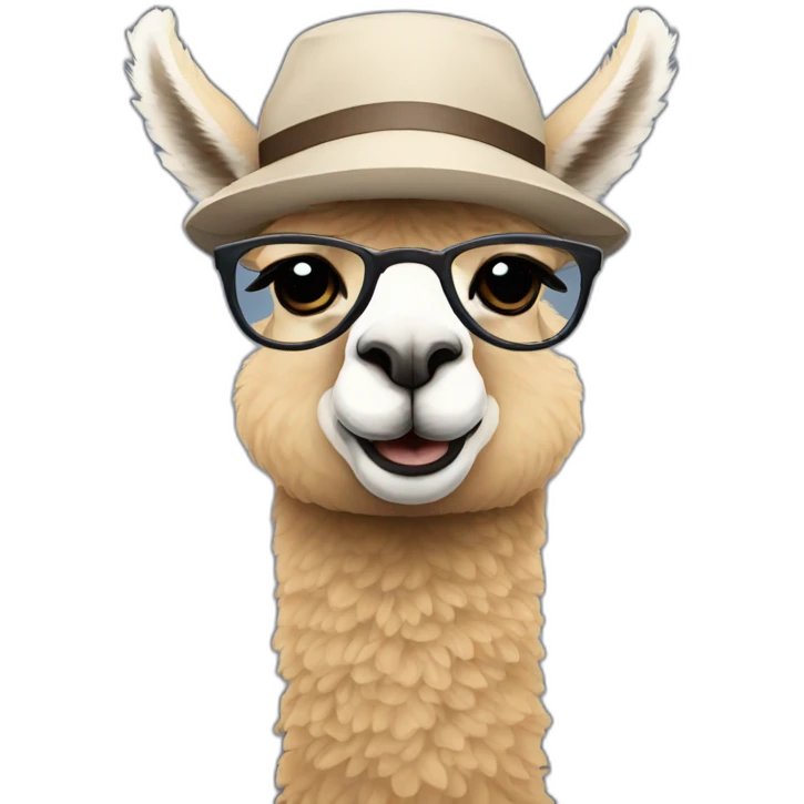 alpaca-hipster emoji
