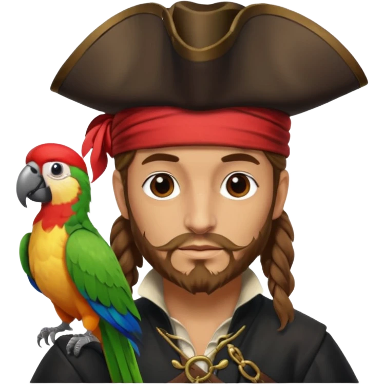 pirate and parrot emoji