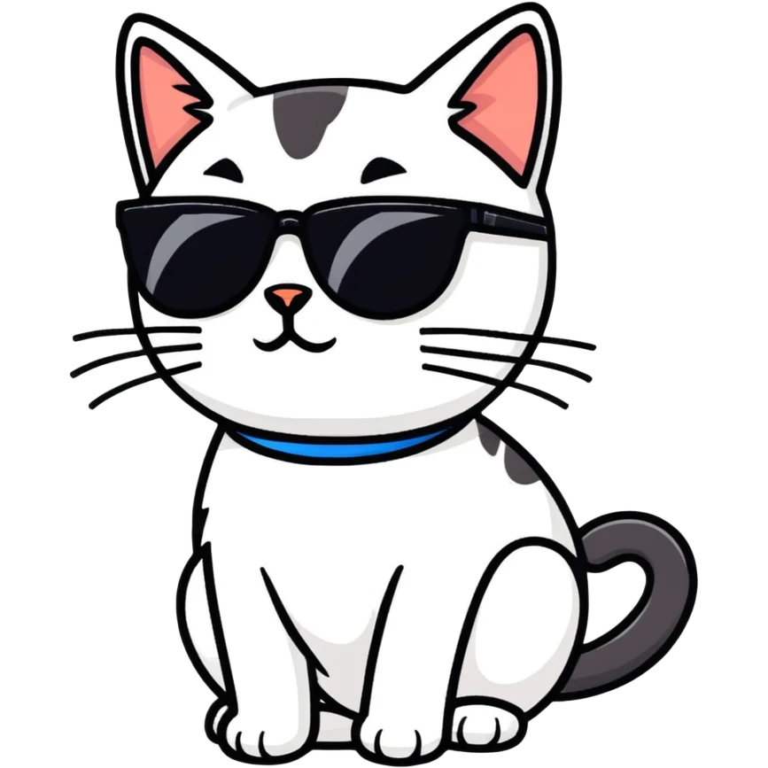 Cat with sunglasses emoji