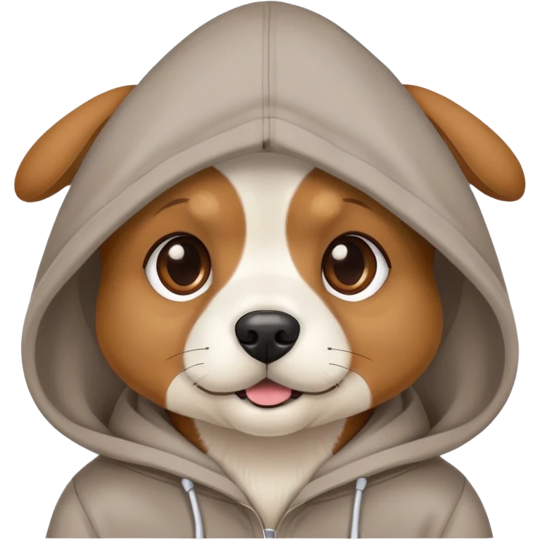 Dog wearing a hoodie  emoji