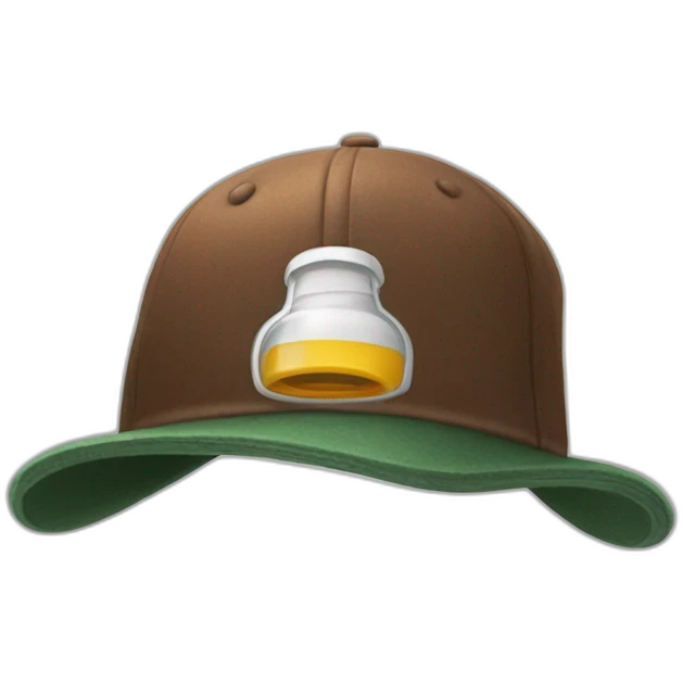 Chat avec une casquette de mario buvznt une bierre emoji