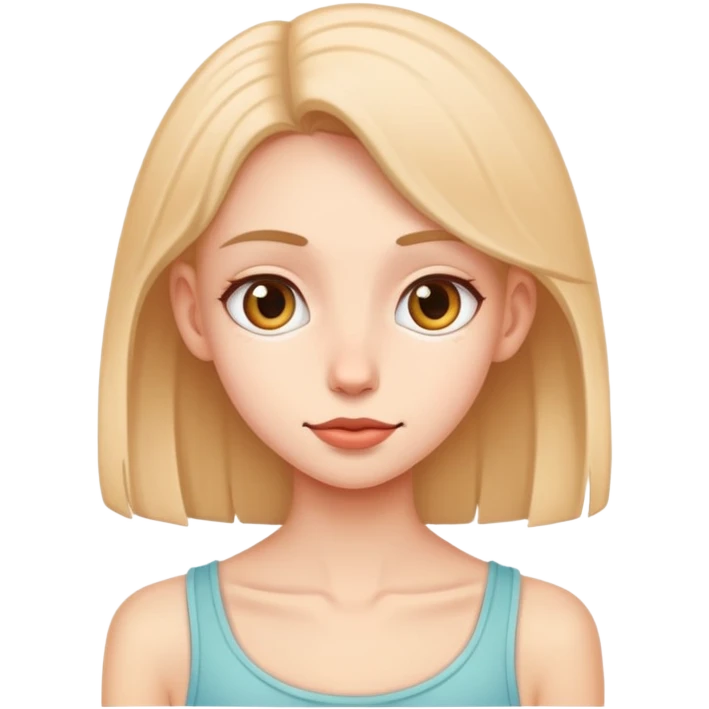 Skinny girl with a dick emoji