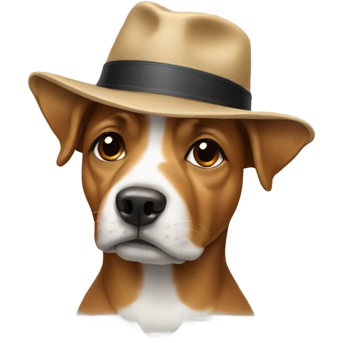Dog with a hat emoji