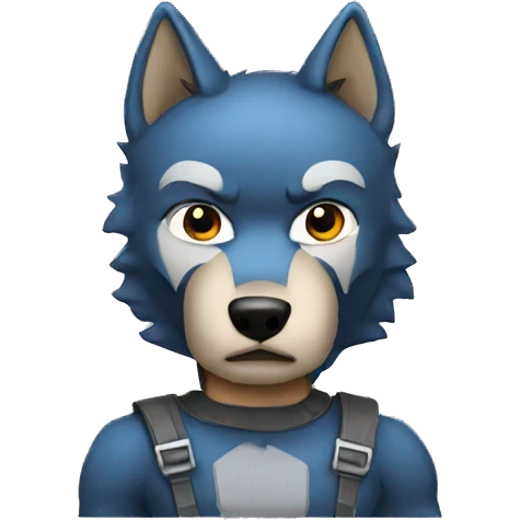 Wolf superhero emoji