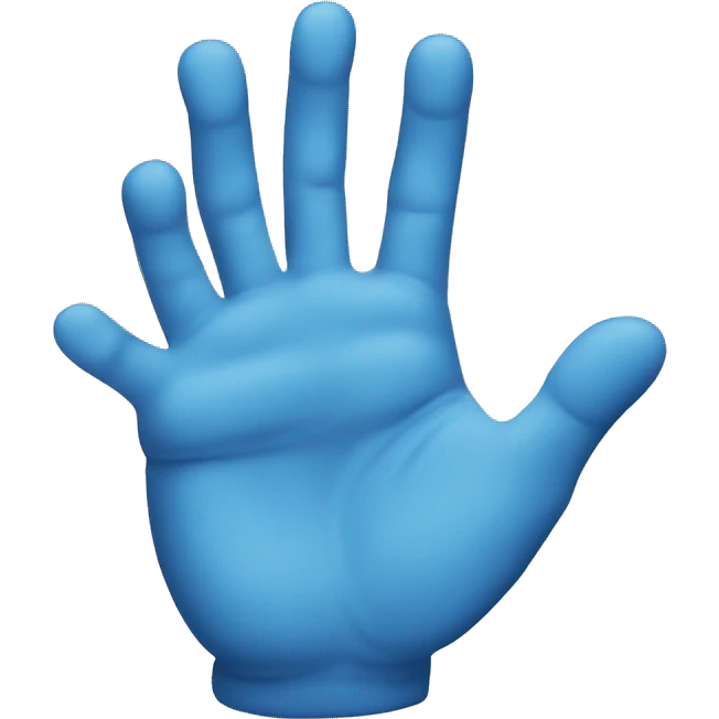 The hand is blue emoji