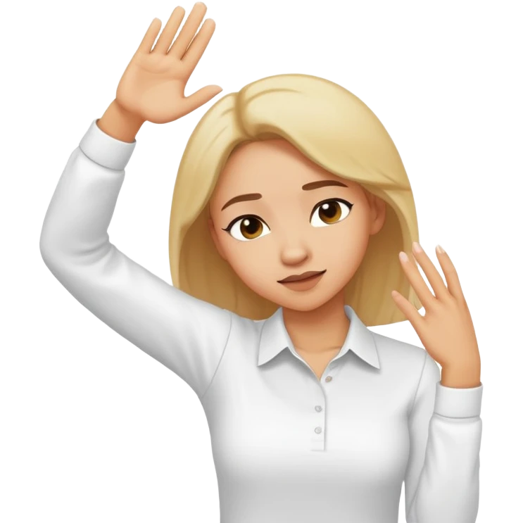 This emoji (🤷🏻‍♀️) but doing the dab emoji