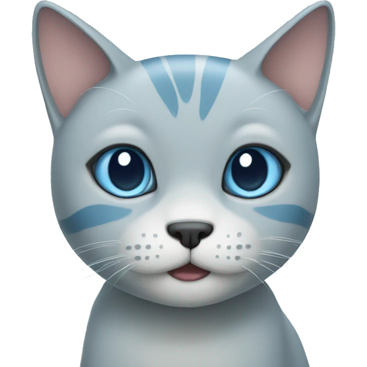 Blue cat emoji