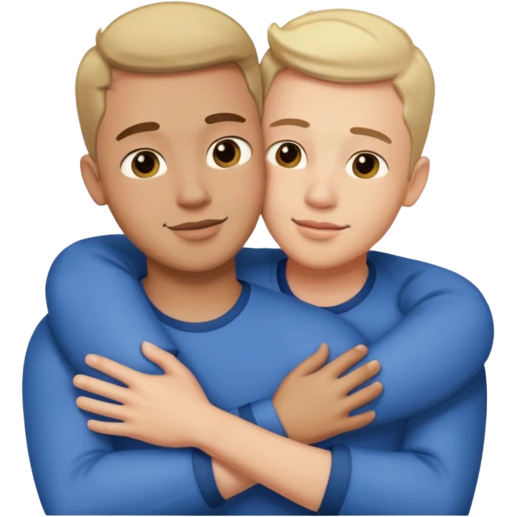 gay men hugging each other  emoji