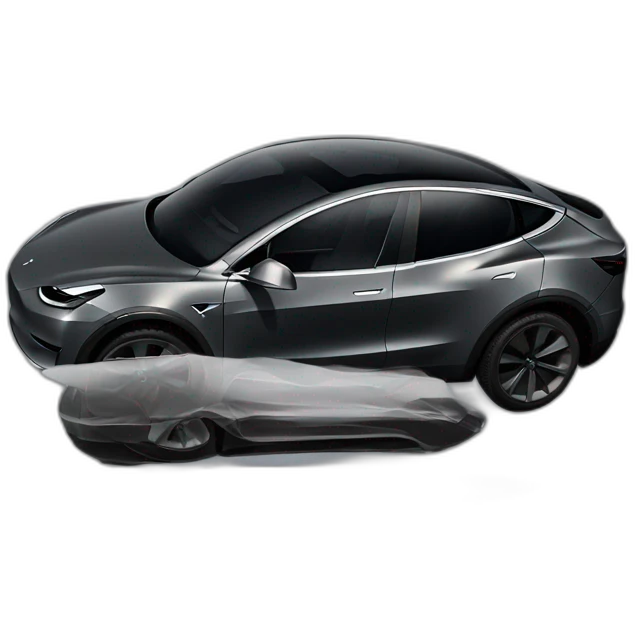 Tesla model y side dark grey emoji