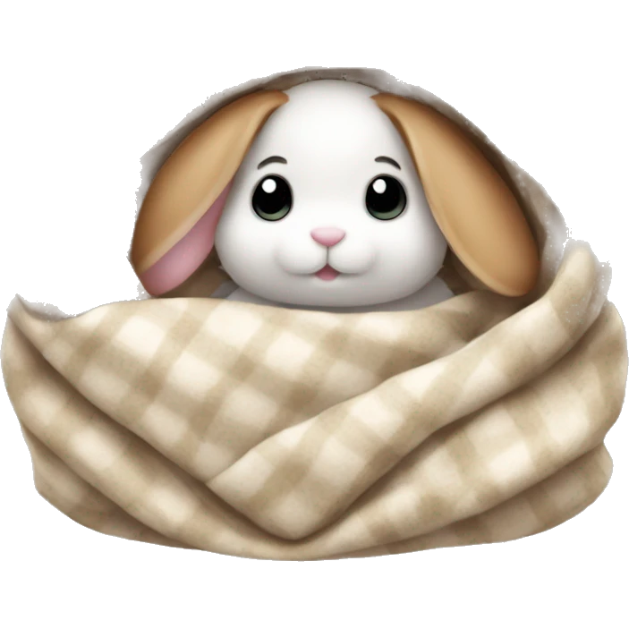 bunny in a blanket emoji