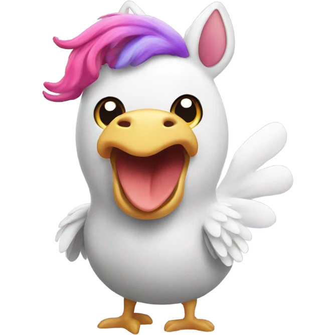 Unicorn chicken emoji