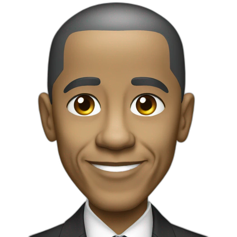 Barack Obama is white emoji
