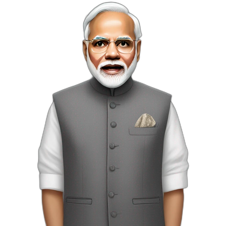 hyper realistic narendra modi as a rapper emoji