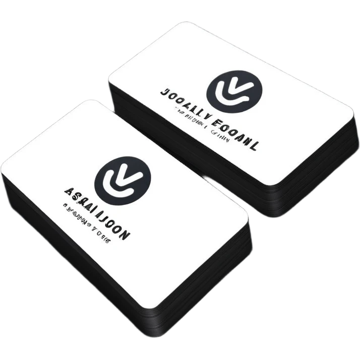 business card with a logo symbol emoji