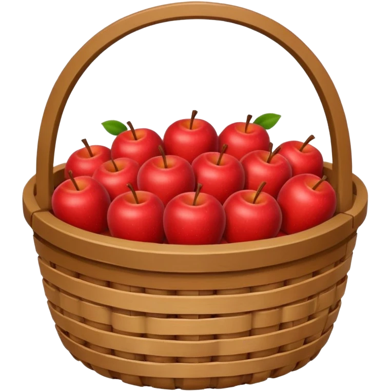 Apple Basket with Handles on Both Sides of the Basket emoji