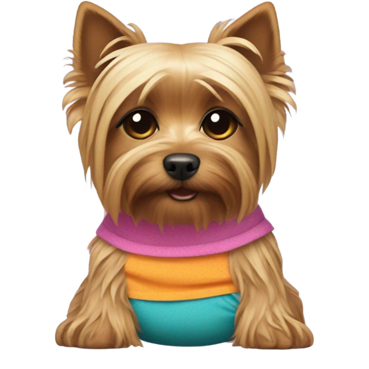 Yorkie wearing a diaper emoji