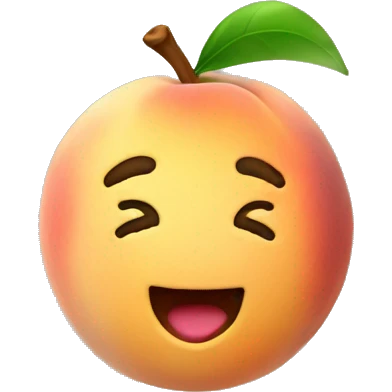 3D peach  emoji