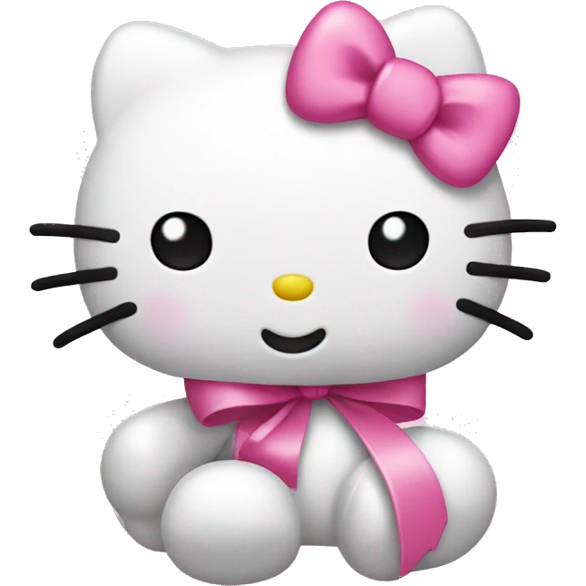 hello kitty with pink ribbon emoji