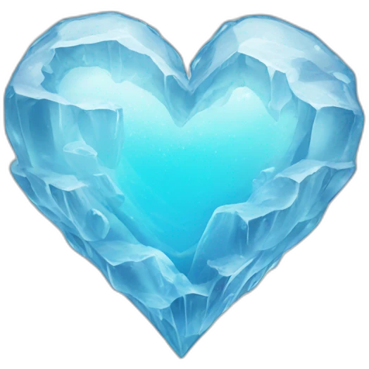 Ice heart emoji