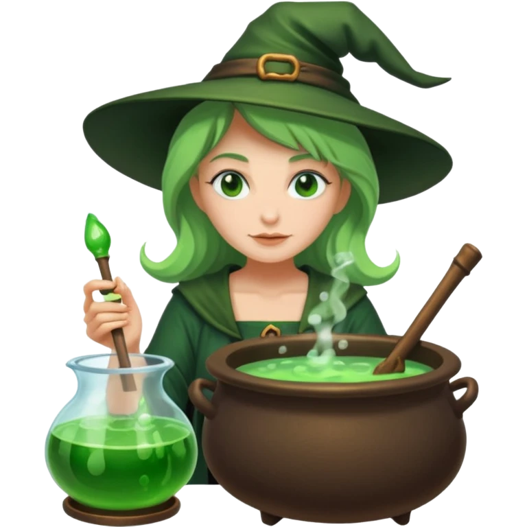 green witch cooking potion emoji