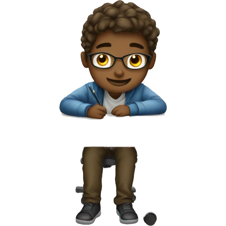 boy sea with study table AND SAY SOMETHING  emoji