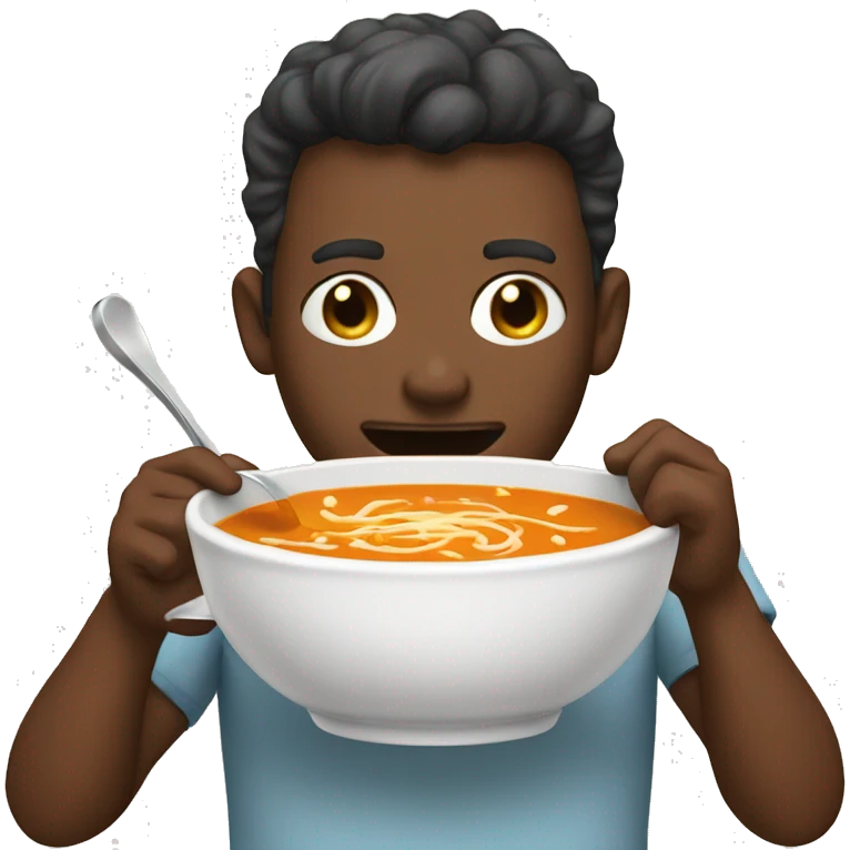 I'm eating delicious soup emoji