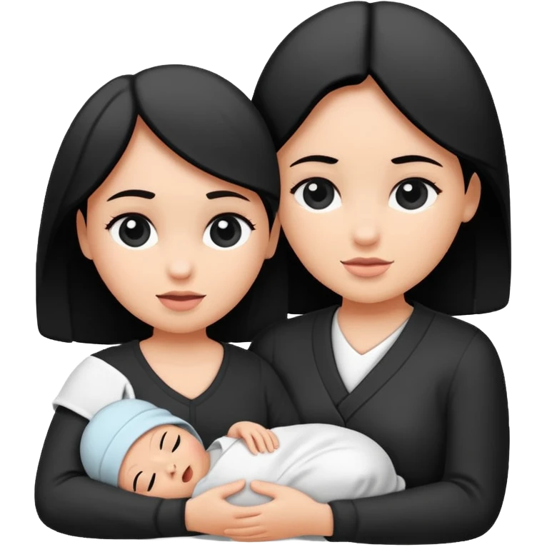 Newborn B&W with female emoji