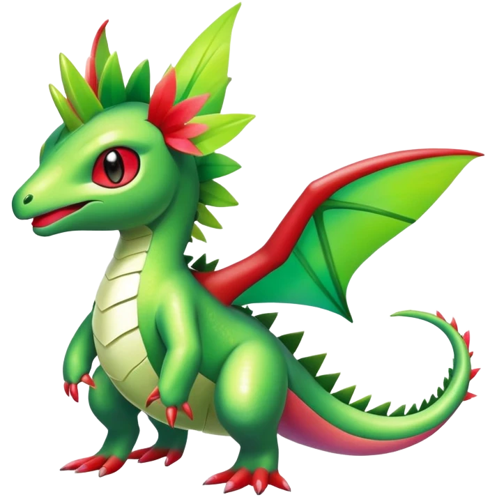 Shiny Exotic Flygon-Shaymin-Meganium-Hybrid-Creature emoji