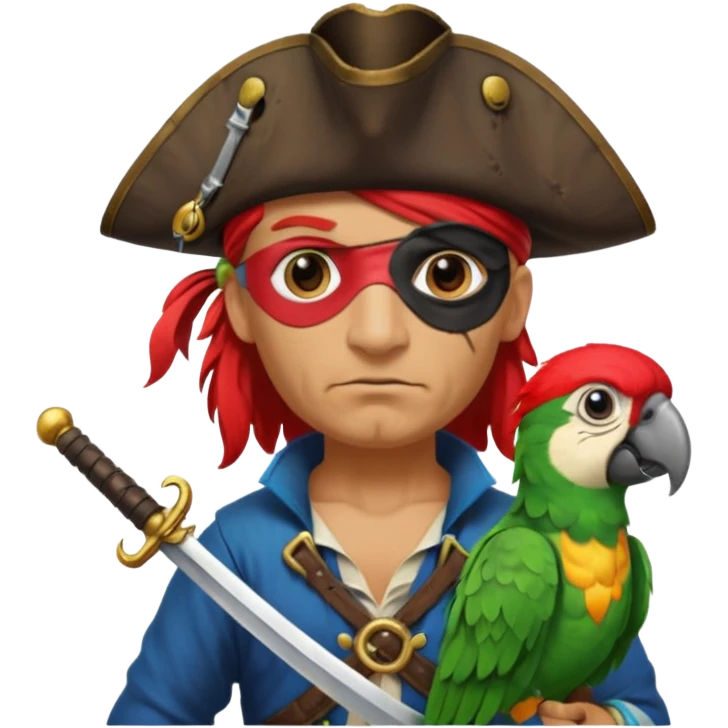 pirate and parrot emoji